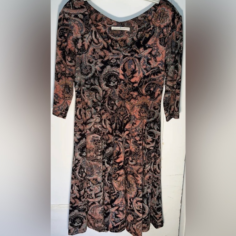 PERUVIAN CONNECTION ABSTRACT‎ 3/4 SLEEVE DRESS​​​​​